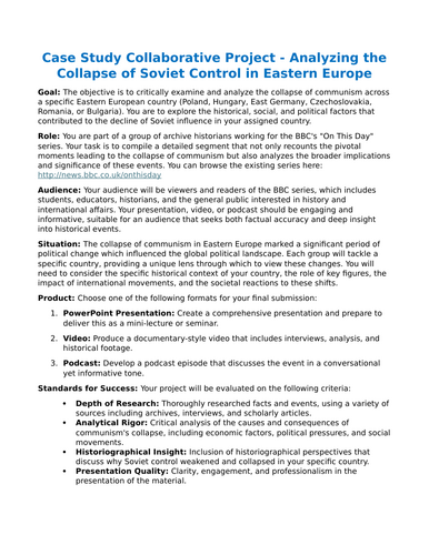 Collapse of Soviet Control in Eastern and Central Europe