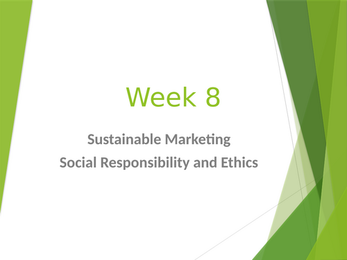 Social responsibility and ethics