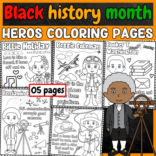 Black History Month Coloring Pages | Black History Month coloring worksheets k-2