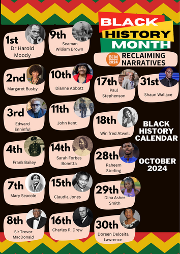 Black History Month Calendar