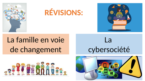 Revision activities for A Level - la famille en voie de changement & la cybersociété