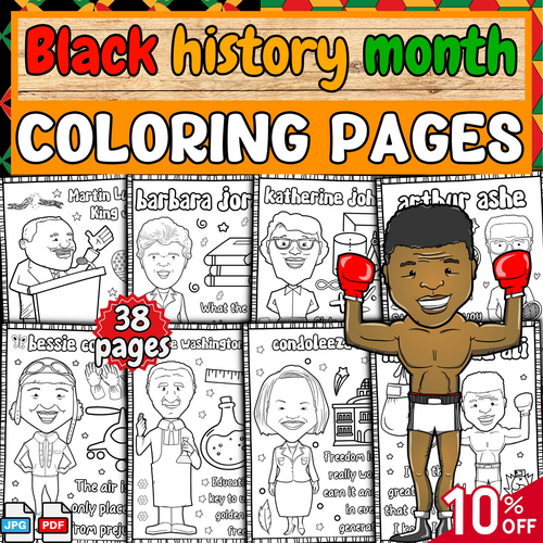 Black History Month Coloring Pages | Black History Teaching Resources Activities