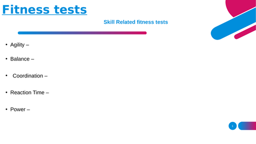 BTEC Tech Award - Sport (2022) Component 3 B3 Fitness Tests - Skill Components