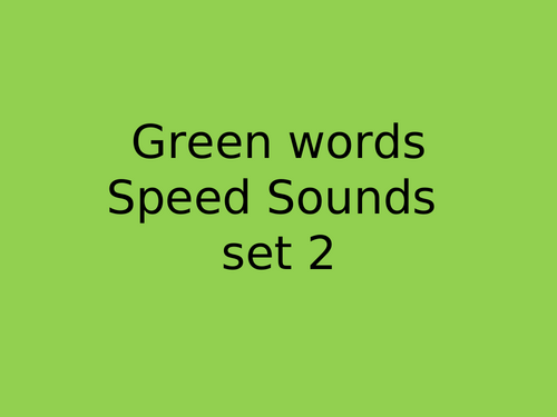 Reas Write Inc Set 2- Green word cards PowerPoint