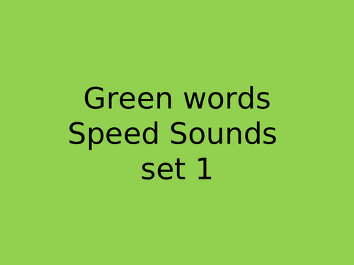 Read Write Inc Set 1- Green word cards PowerPoint