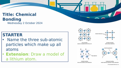 Year 10 Atomic Structure and Bonding (AQA) Lesson Pack