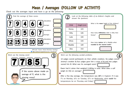 Averages (Y5/6 Resource)