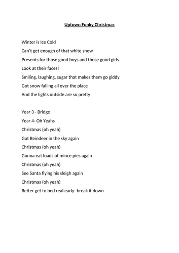 Uptown Funky Christmas- Christmas song to the tune of Uptown Funk