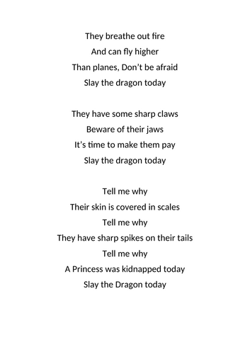 Slay the Dragon - Song to the tune of 'I want it that way'