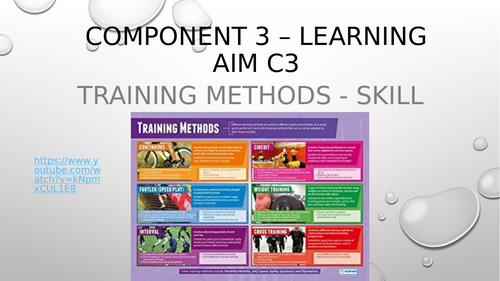 BTEC Tech Award - Sport (2022) Component 3 C3 - Training Methods (Skill)