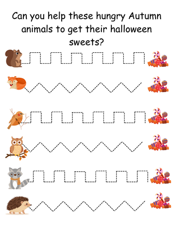 EYFS: Autumn/halloween pencil control