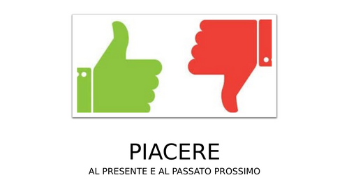 Piacere  verb