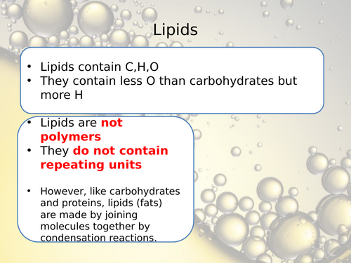 OCR A LEVEL BIOLOGY A H420 TRIGLYCERIDES