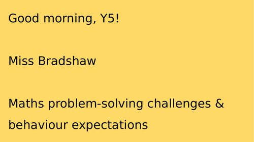 Y5 Problem Solving Lesson | Teaching Resources