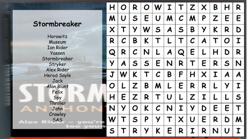 Stormbreaker Wordsearch