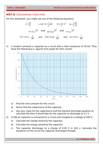 Capacitors: Discharge Calculations