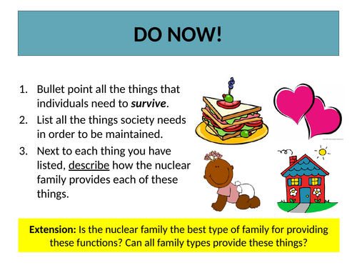 GCSE Family theory unit (Low ability)