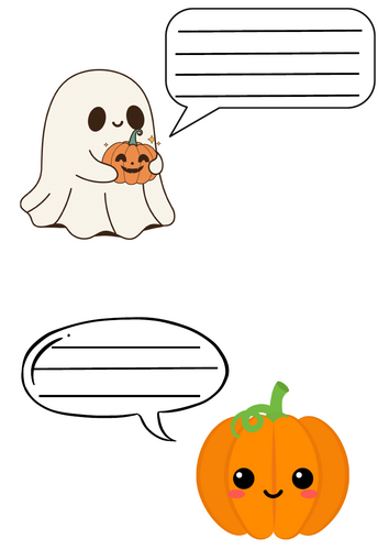 Halloween speech bubbles