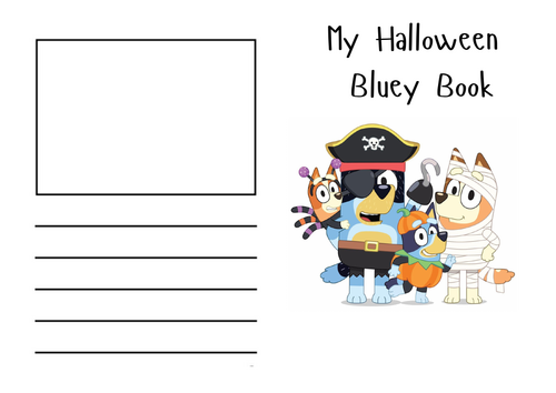 Halloween characters writing books