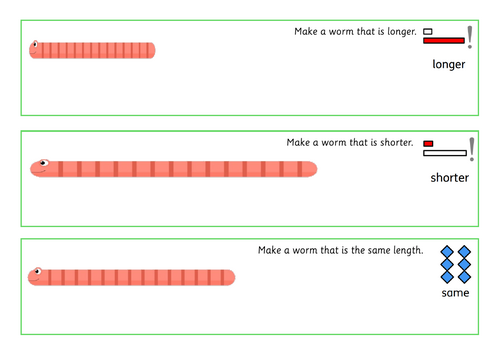 Length Play Dough Cards