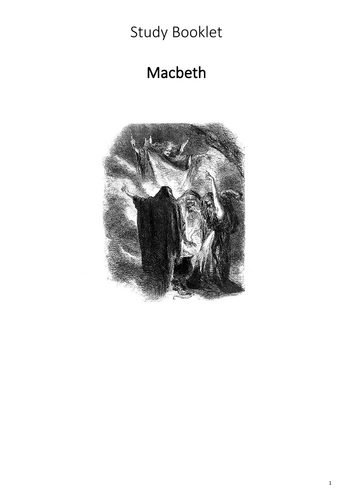 Macbeth Revision Booklet GCSE Print & Go Cover | Teaching Resources
