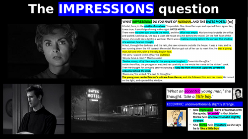 PSYCHO - IMPRESSIONS paper 1 reading (with teacher video)