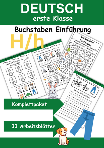 Letter Introduction 1st Grade - Letter H/h - Basic Writing