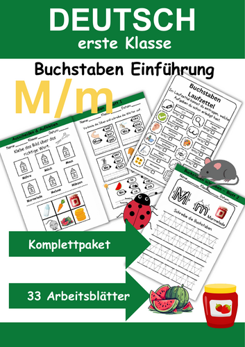 Letter Introduction 1st Grade - Letter M/m - Basic Writing