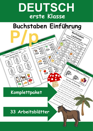 Letter Introduction 1st Grade - Letter P/p - Basic Writing