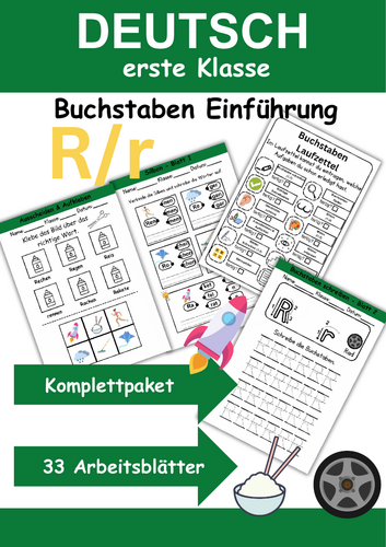 Letter Introduction 1st Grade - Letter R/r - Basic Writing