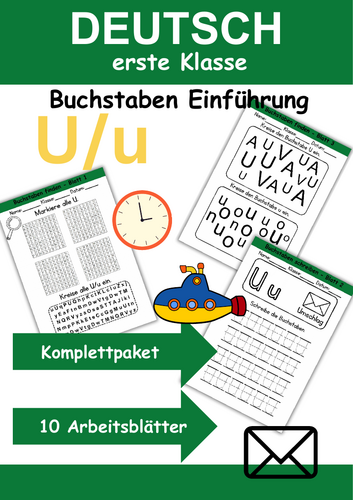 Letter Introduction 1st Grade - Letter U/u - Basic Writing