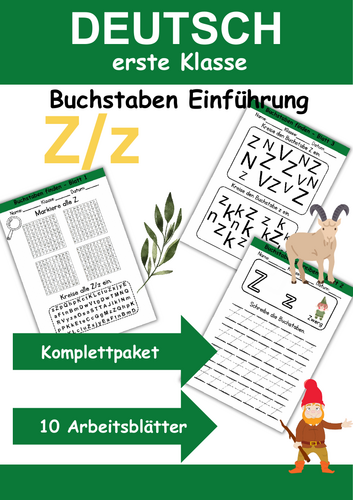 Letter Introduction 1st Grade - Letter Z/z - Basic Writing