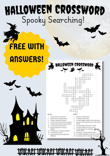 FREE Halloween Crossword Puzzle