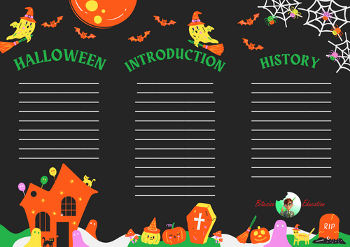 Halloween - Leaflet writing frame