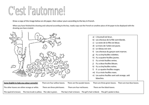 Alternative to Halloween colouring in French