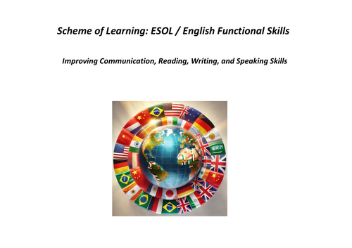 ESOL / English Functional Skills Scheme of Learning suitable for EAL and non-EAL learners