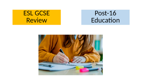 ESL GCSE Post-16 education