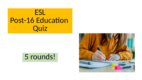 ESL Post-16 Education Quiz