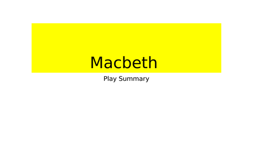 Macbeth revision aid