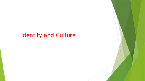 Starters on Identity and culture