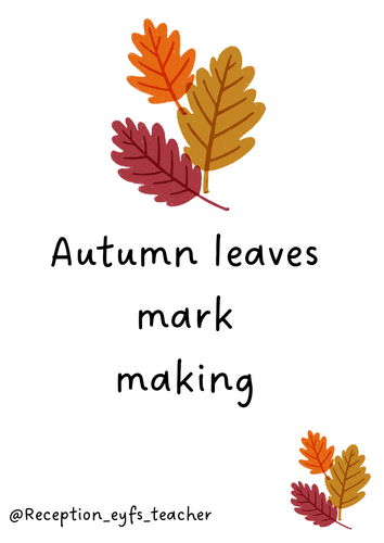 Autumn theme mark making