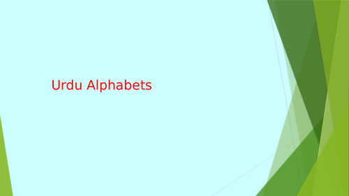 Starters for alphabets and simple sentences