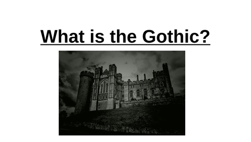 A level Gothic Lessons - OCR - Approaching the Unseen