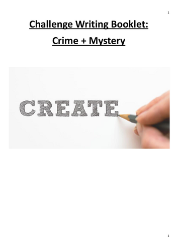 Creative Writing Booklet - Crime + Mystery