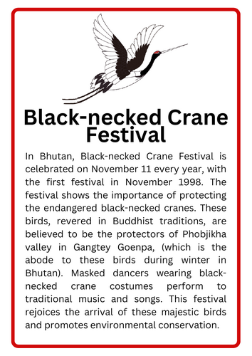 Black-necked Crane Festival – Bhutan – Festivals -Conservation – Environment