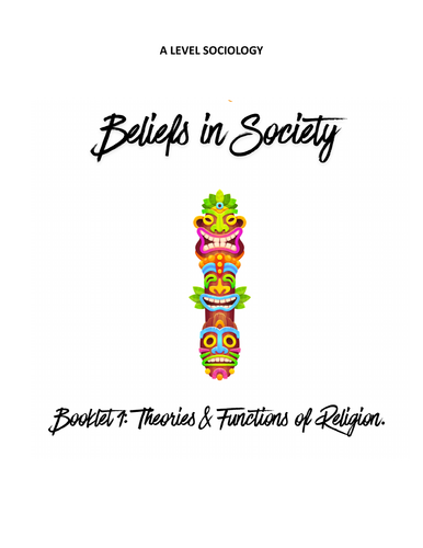 AQA Sociology BELIEFS Booklet (1) Definitions and Theories of Religion