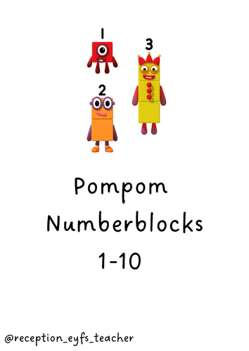 Numberblock theme counting grid