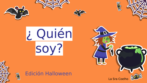 Spanish Halloween game - ¿Quién soy? (Guess who Halloween game)