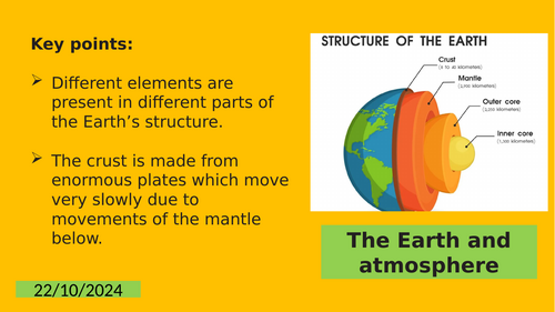 The Earth (structure, rock cycle, weathering and erosion)