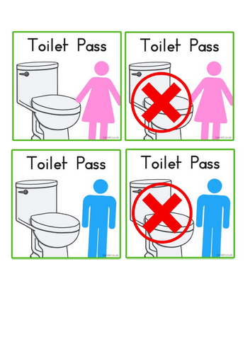 Girl/Boy Toilet Passes